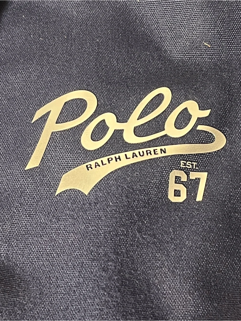 Polo by Ralph Lauren Navy Canvas Backpack with Leather-Trim Straps